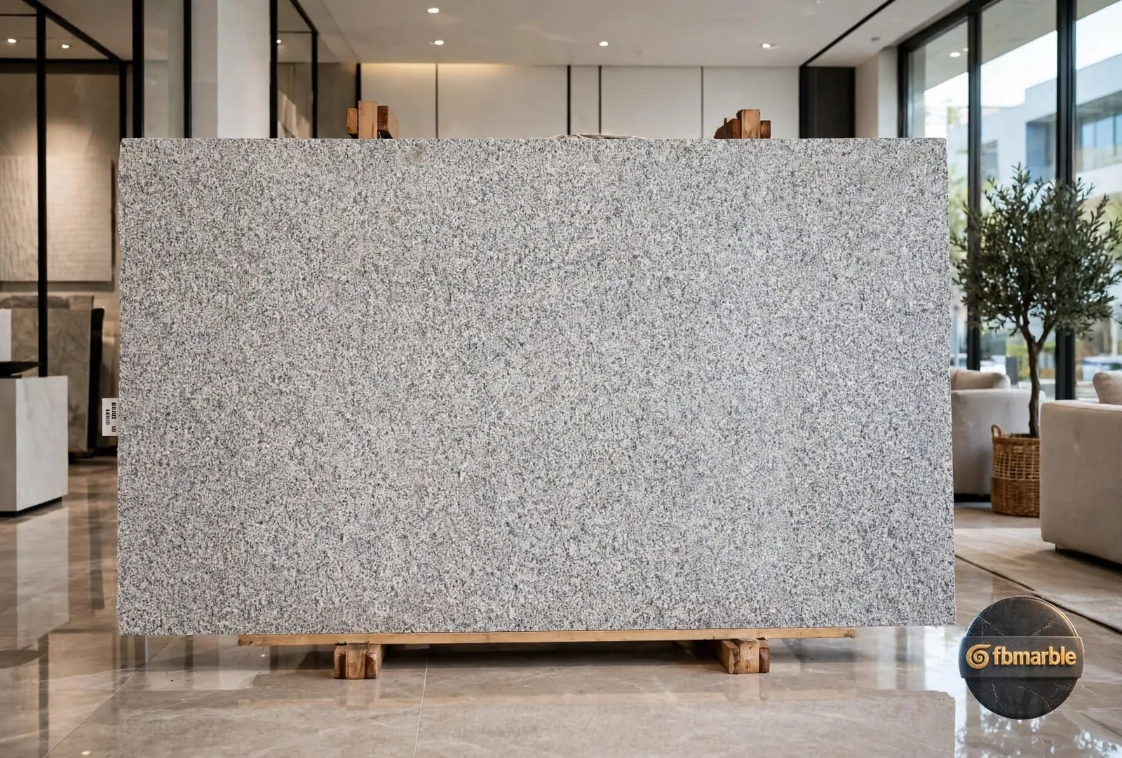 Kashmir White Granite photo 4 – white granite with burgundy garnet specks
