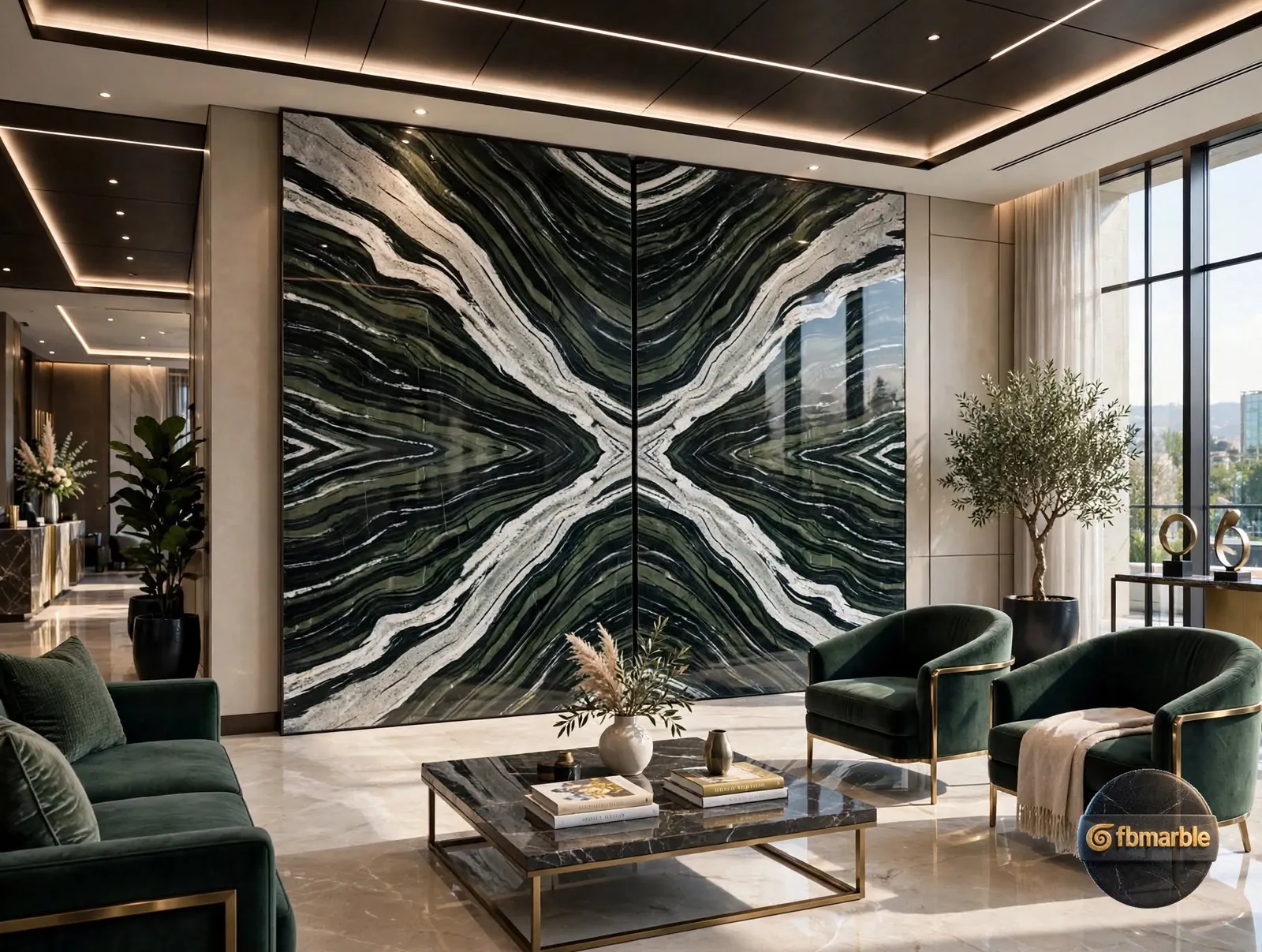Seawood Green Granite photo 2 β ocean-green granite with wood-grain striations