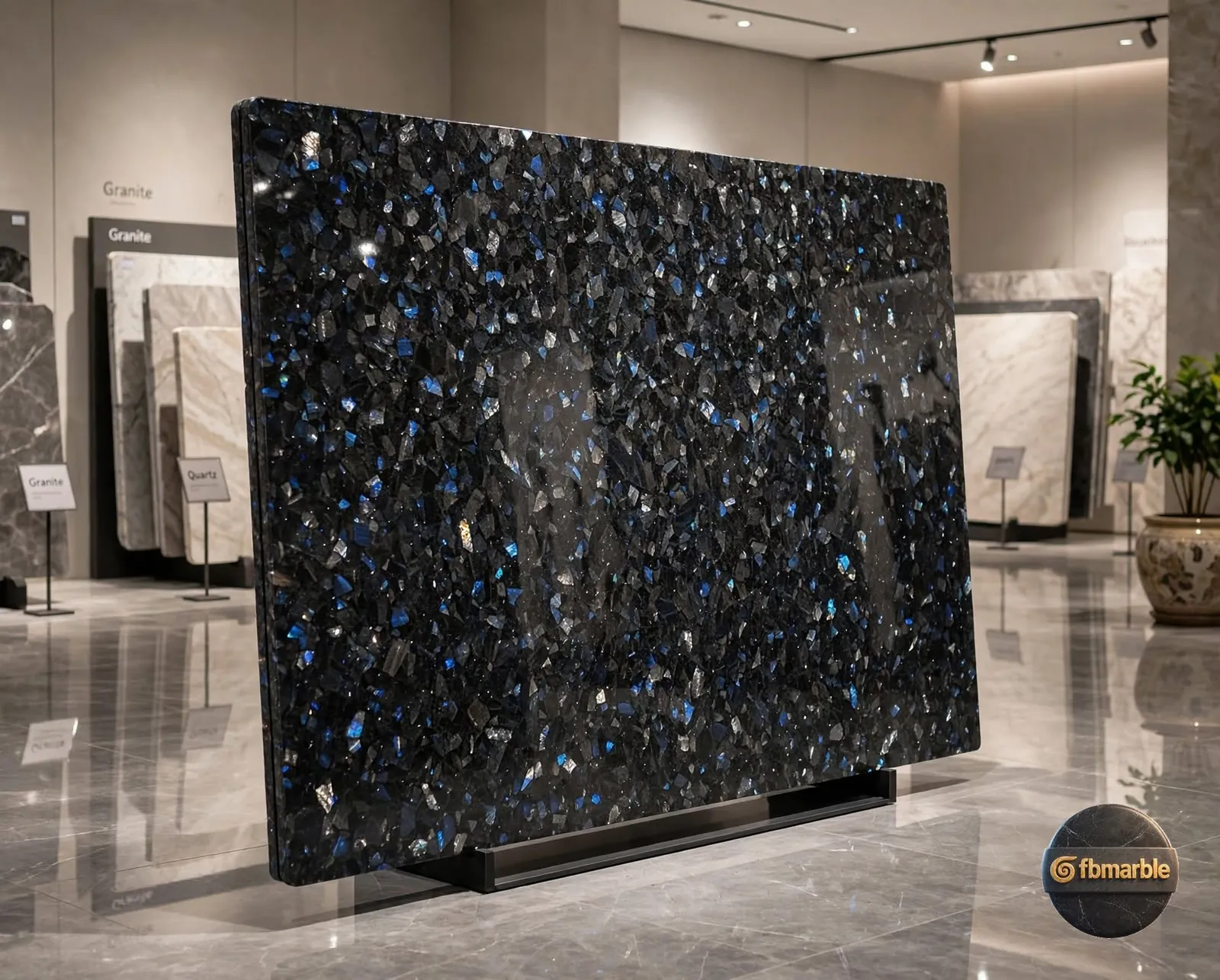 Volga Blue Granite photo 4 – Ukrainian labradorite granite with deep blue flashes
