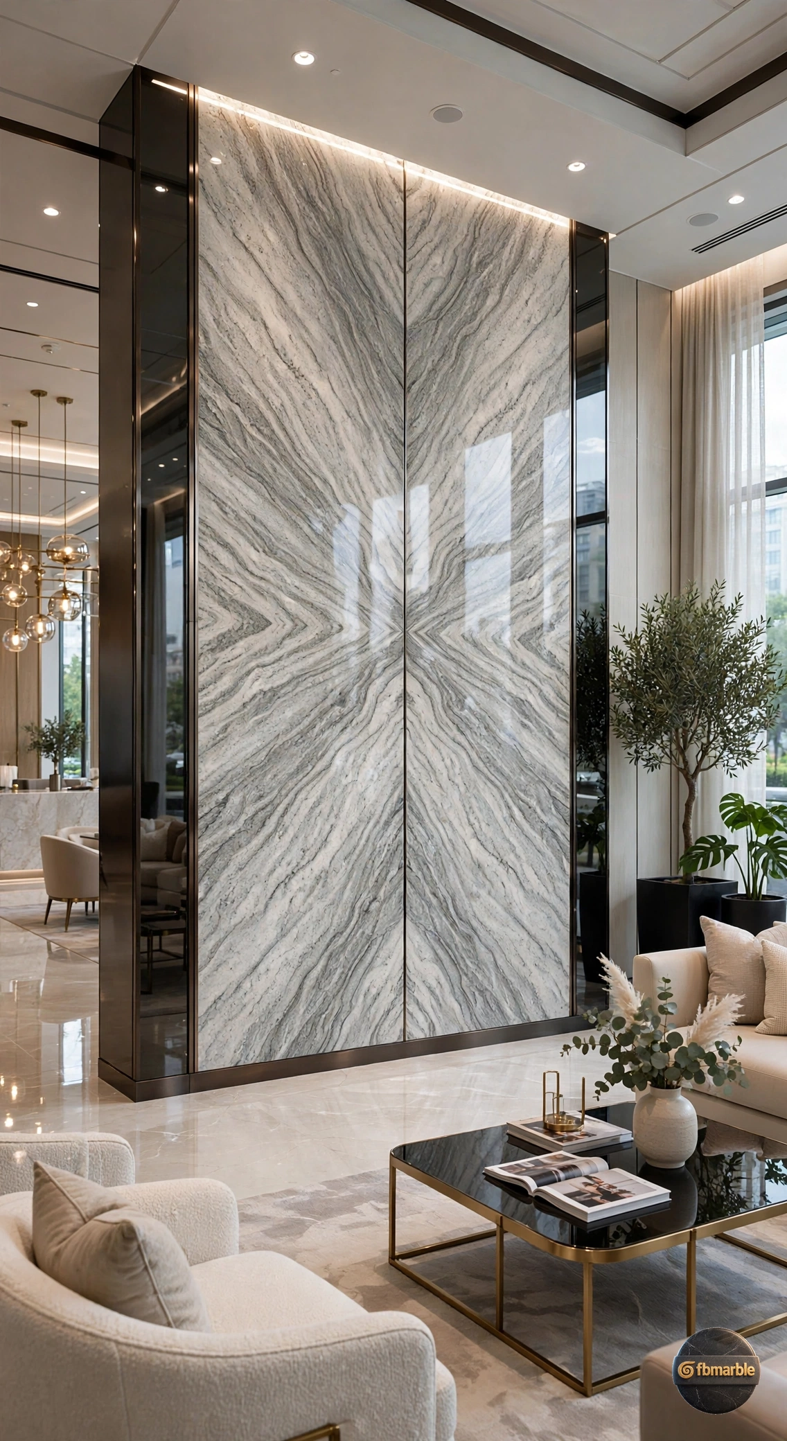 White Juparana Granite photo 3 β ivory and grey granite with wavy linear movement