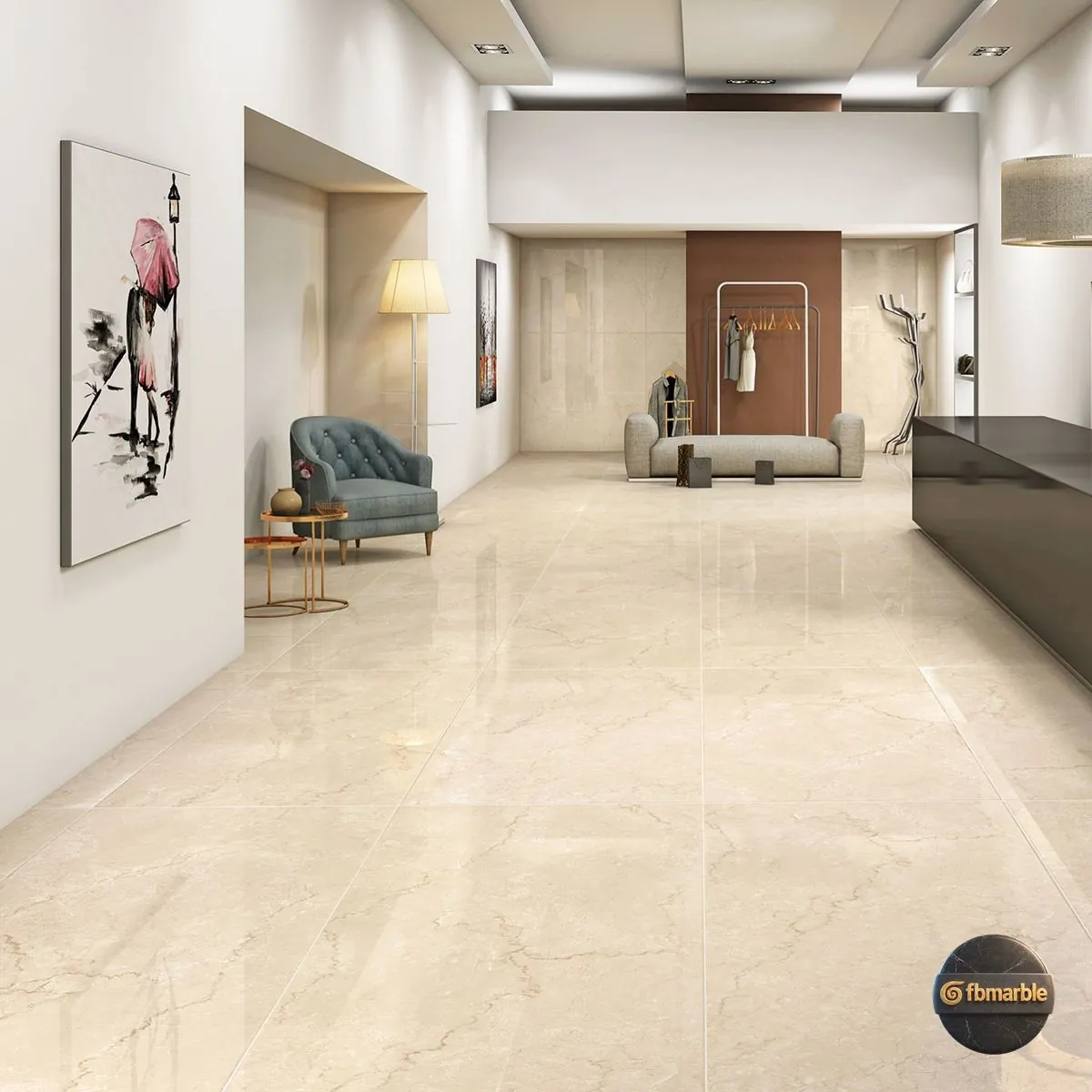 Botticino Marble photo 4 – beige marble with ivory tones and fine veining