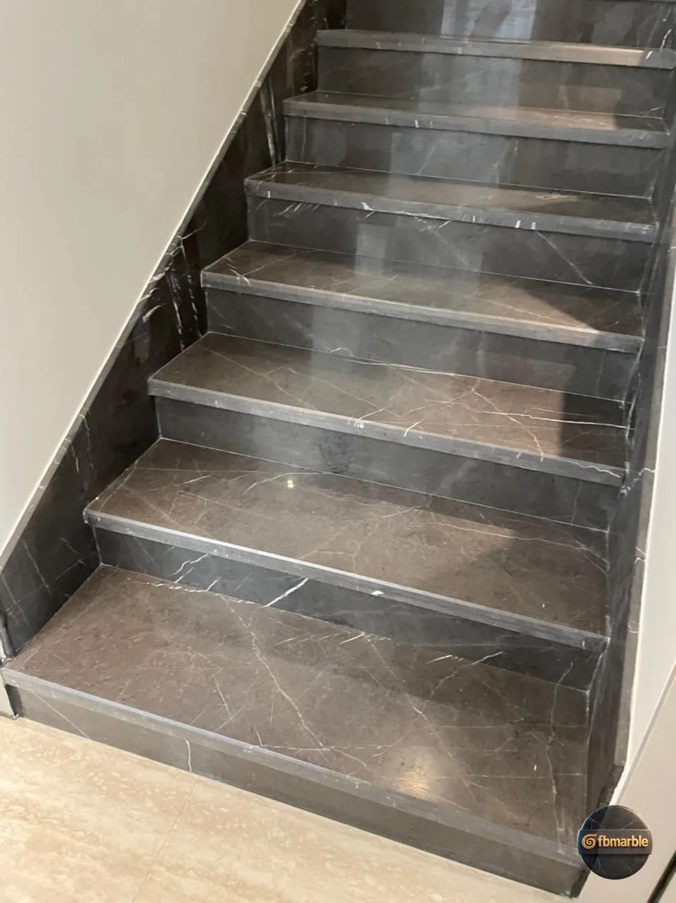 Ocean Grey Marble photo 4 – cool grey Turkish marble with wave-like white veining