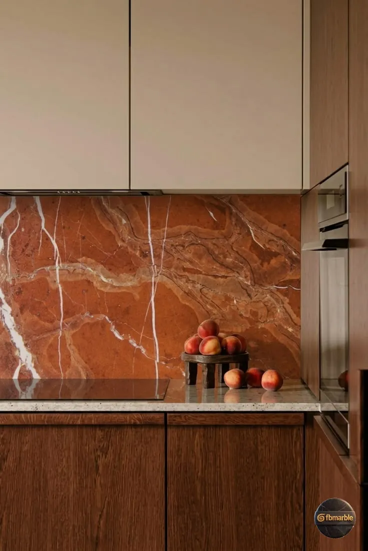 Rosso Verona Marble photo 2 β Italian red marble with fossil and shell patterns