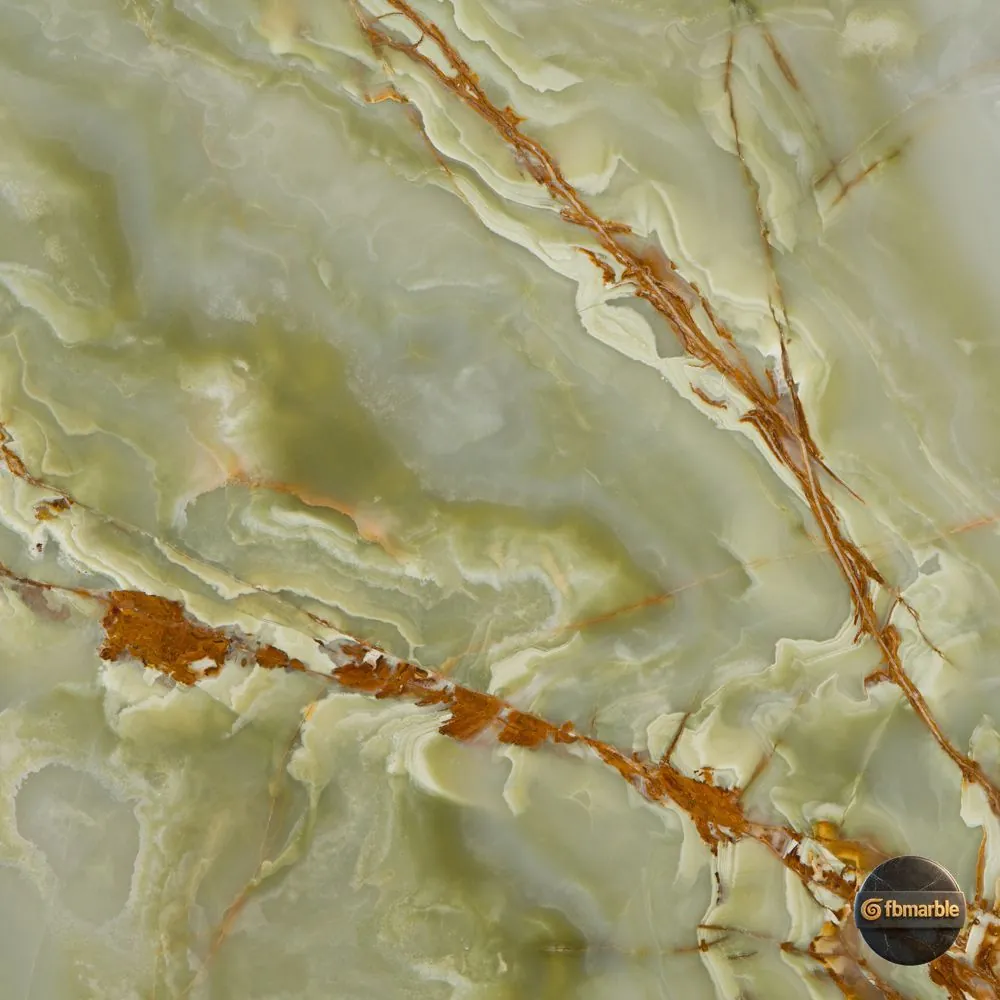 Dark Green Onyx photo 3 β deep forest-green Pakistani onyx with white veining