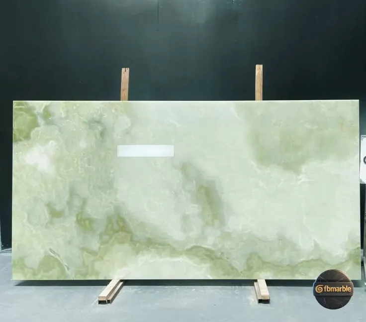 Light Green Onyx photo 3 – pale translucent Pakistani green onyx for backlighting