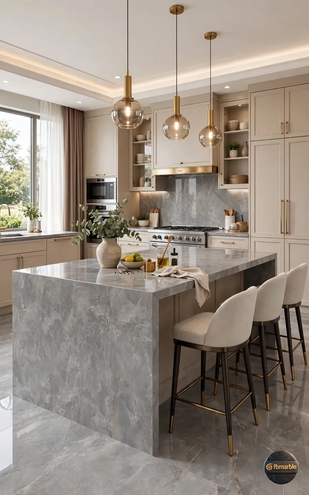 Armani Gold photo 2 – grey marble-look porcelain with delicate gold veining