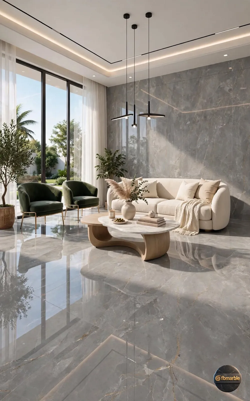Armani Gold photo 4 – grey marble-look porcelain with delicate gold veining