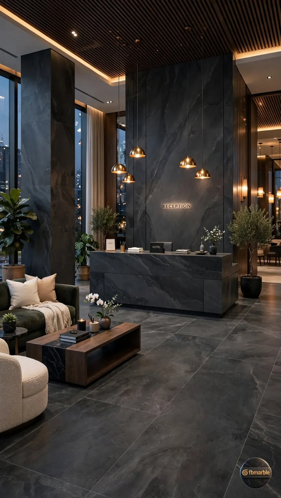 Sandstone Dark Grey photo 2 β charcoal sandstone-look porcelain with flamed matt finish