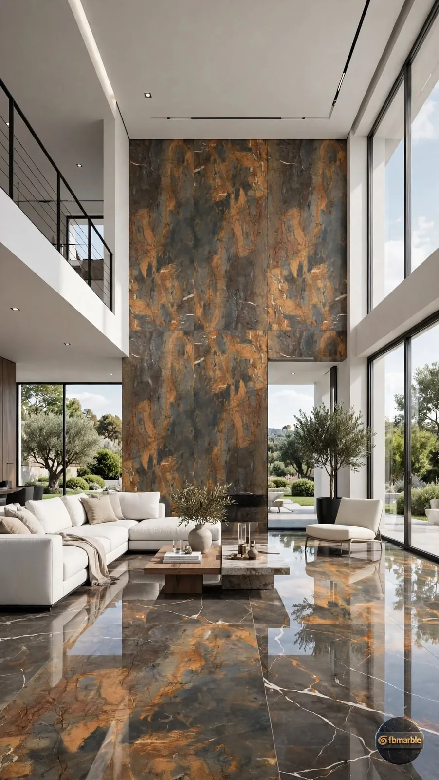 Volcanic Rock photo 3 – volcanic rock-look porcelain in brown and grey, flamed matt