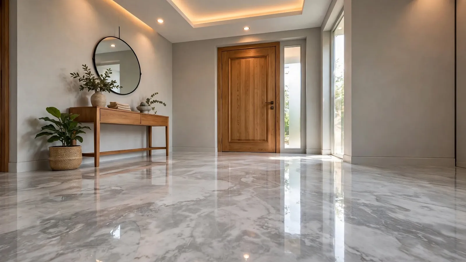 Entrance foyer in Badal marble – Badal Marble (design visualisation)
