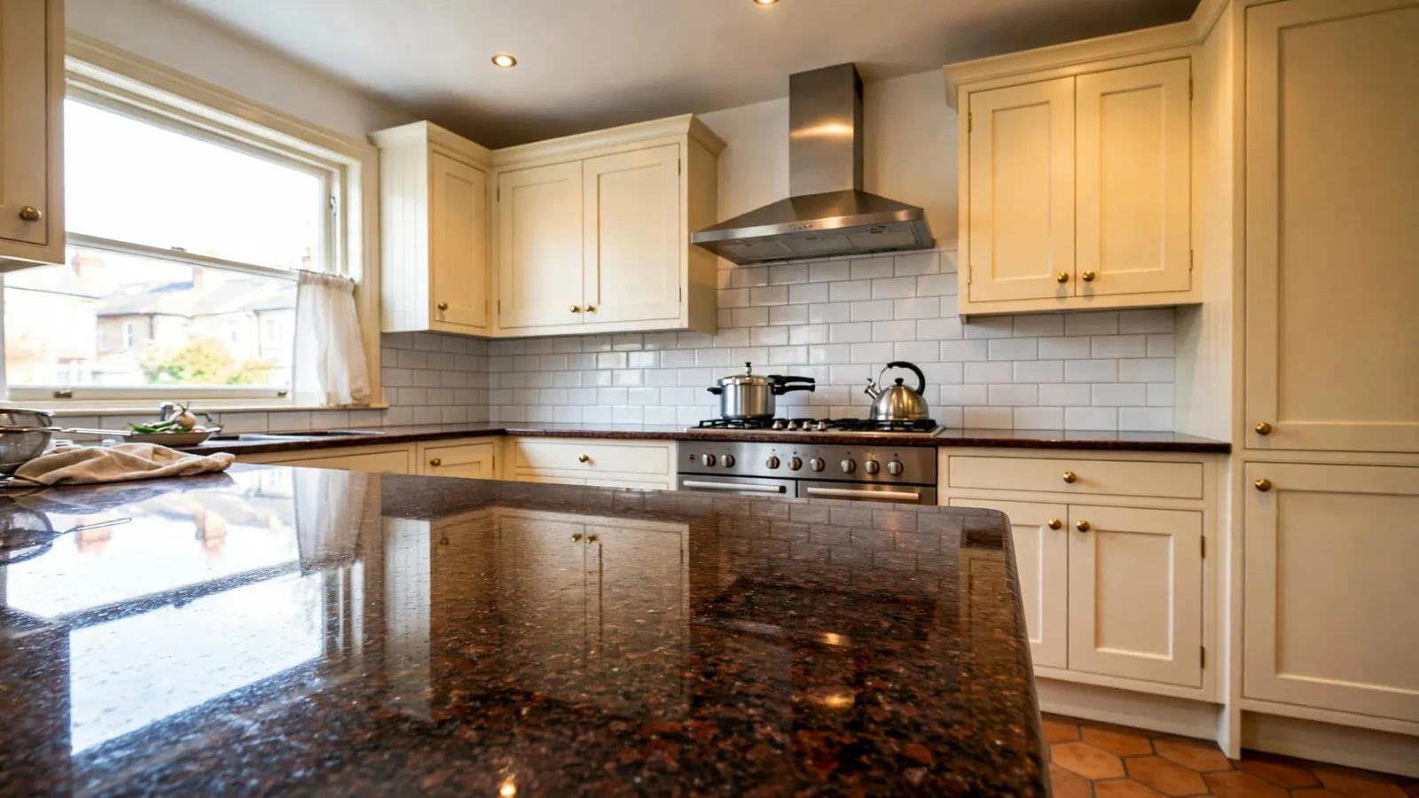 Classic kitchen with Tan Brown granite – Tan Brown Granite (design visualisation)