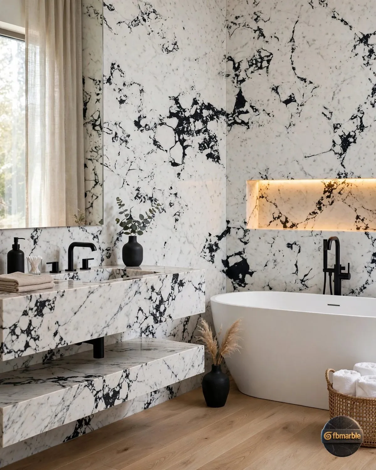 Antique Black Quartz bathroom