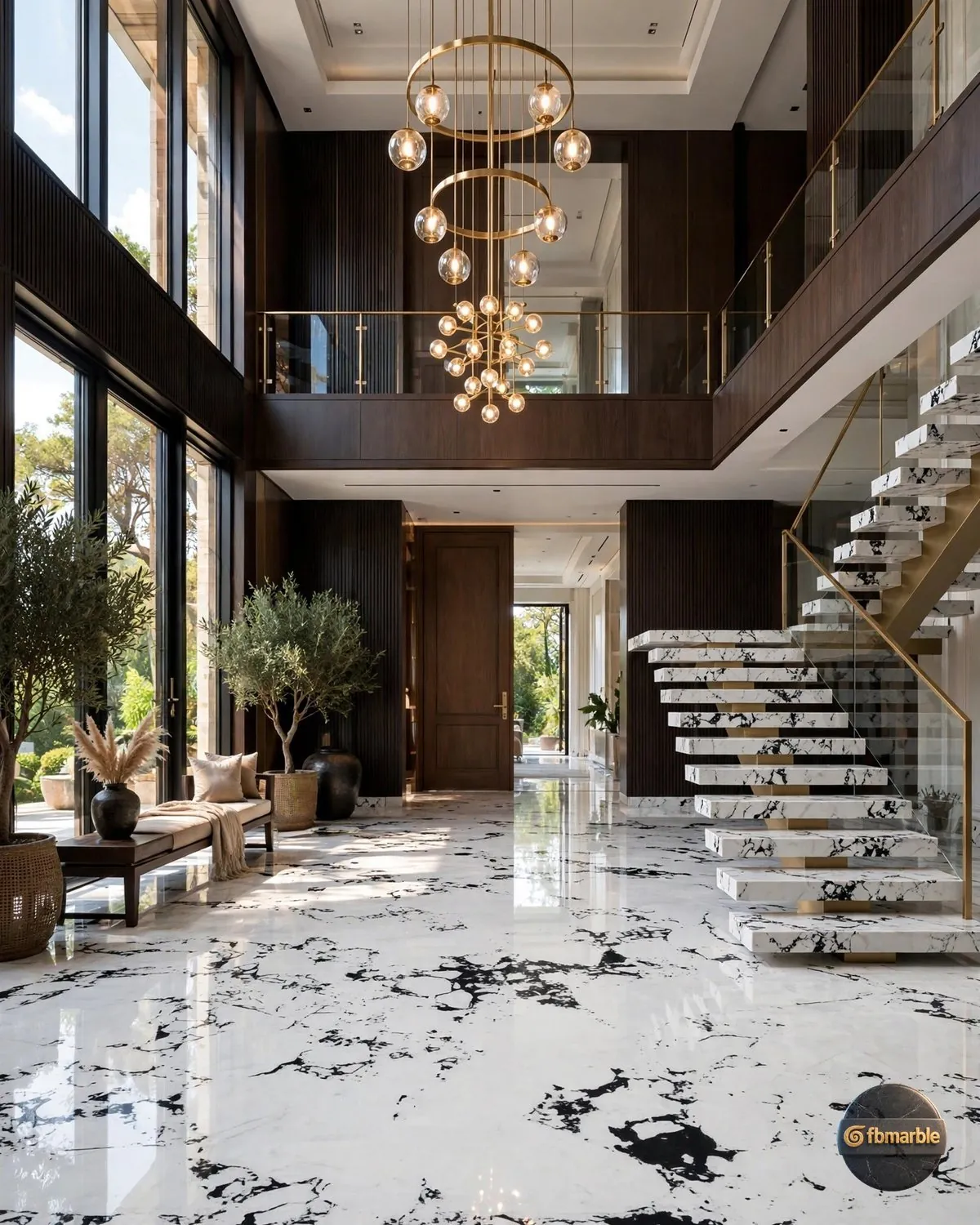 Antique Black Quartz lobby flooring