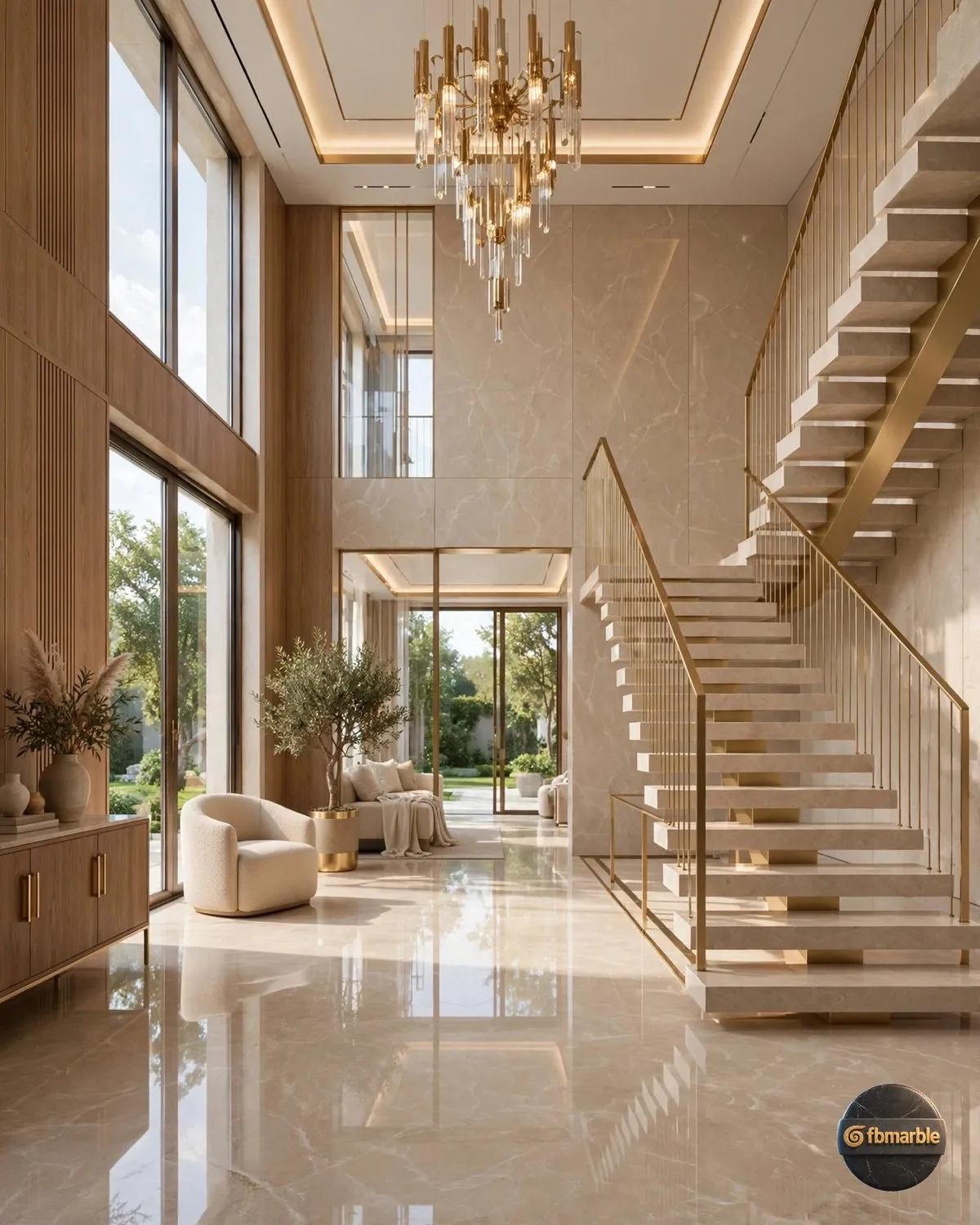 Antique Cream Quartz lobby flooring