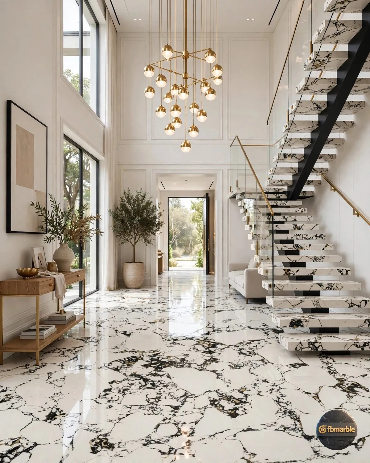 Antique Green Quartz lobby flooring