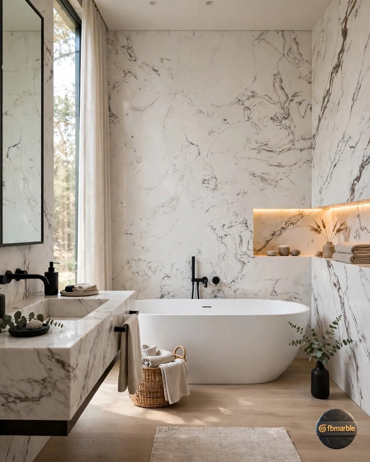 Antique White Quartz bathroom