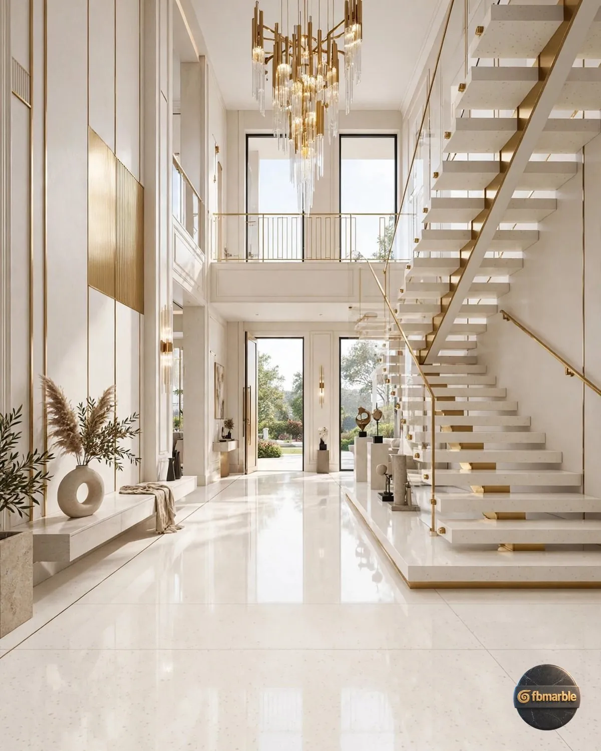 Artificial Cream Quartz lobby flooring