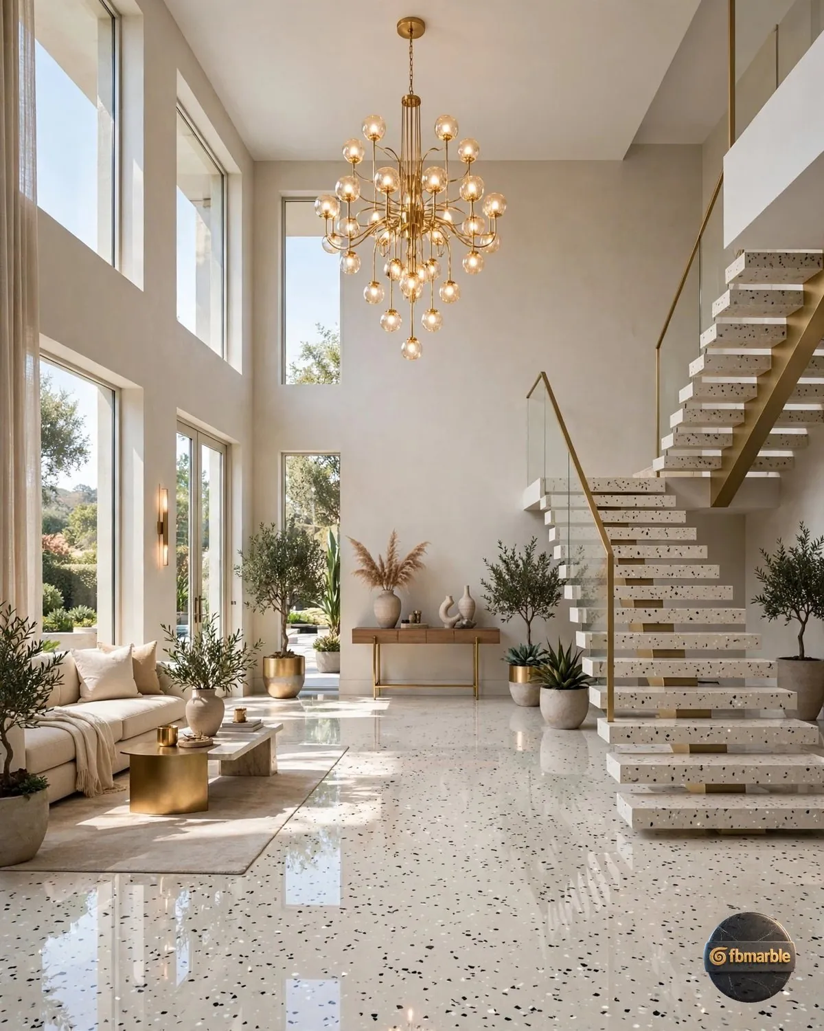 California Gold Quartz lobby flooring