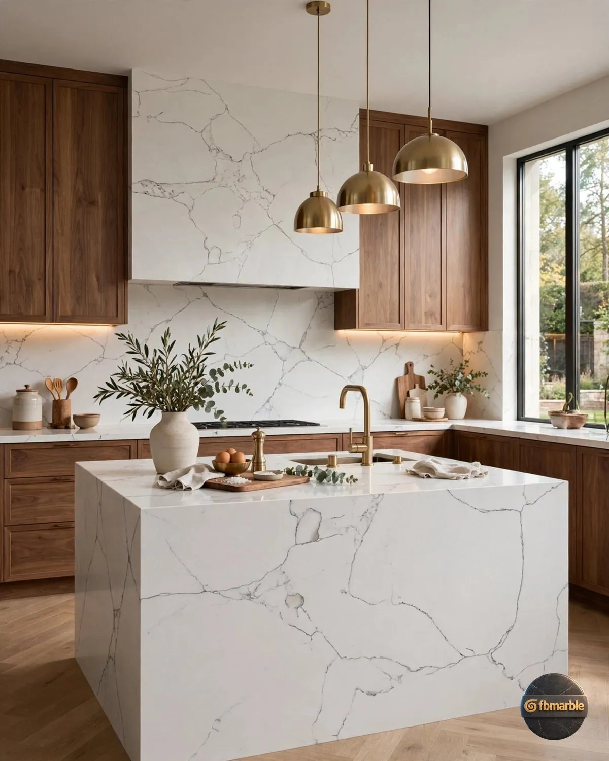 Carrara White Quartz kitchen
