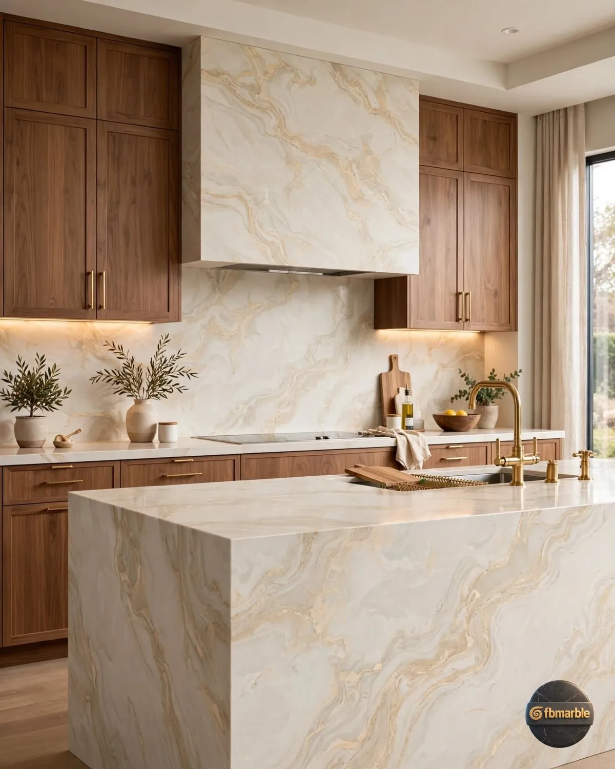 Classic Gold Quartz kitchen