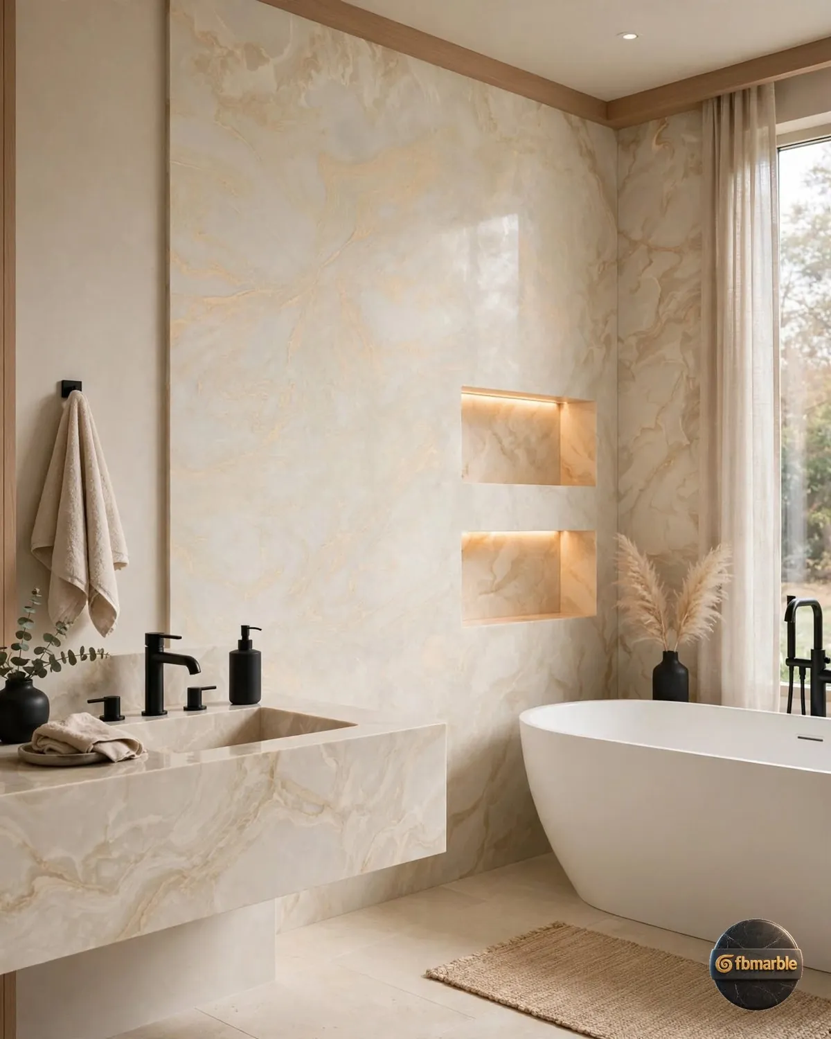 Classic Gold Quartz bathroom