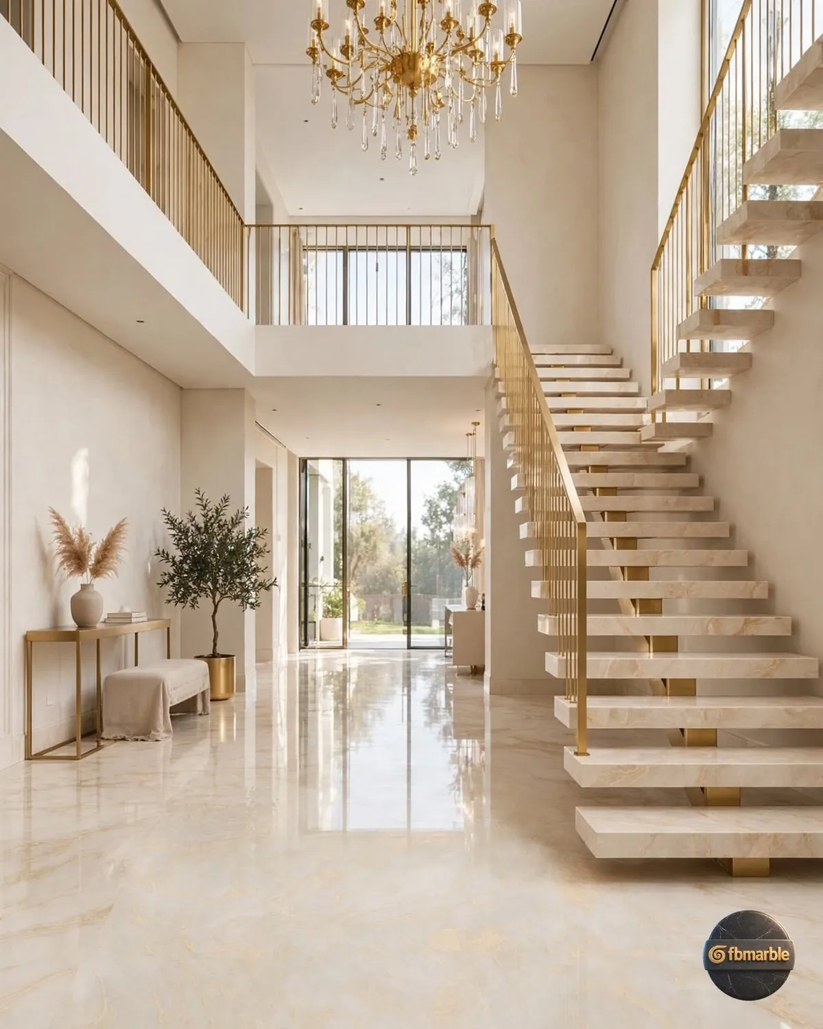 Classic Gold Quartz lobby flooring
