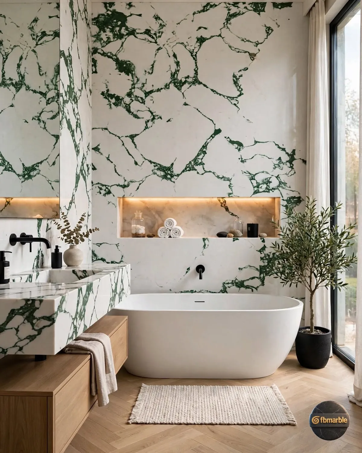 Crystal Green Quartz bathroom