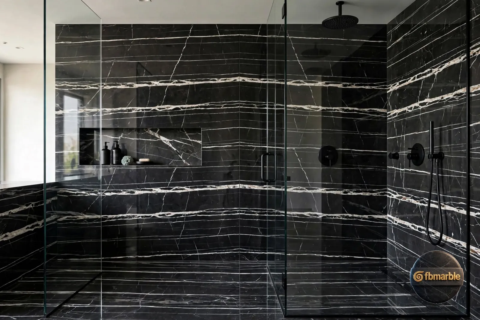 Dragon Black photo 4 – black quartz with bold white lightning veins