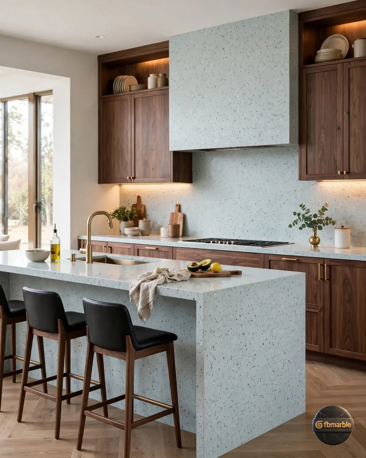 Gulf Crystal Quartz kitchen
