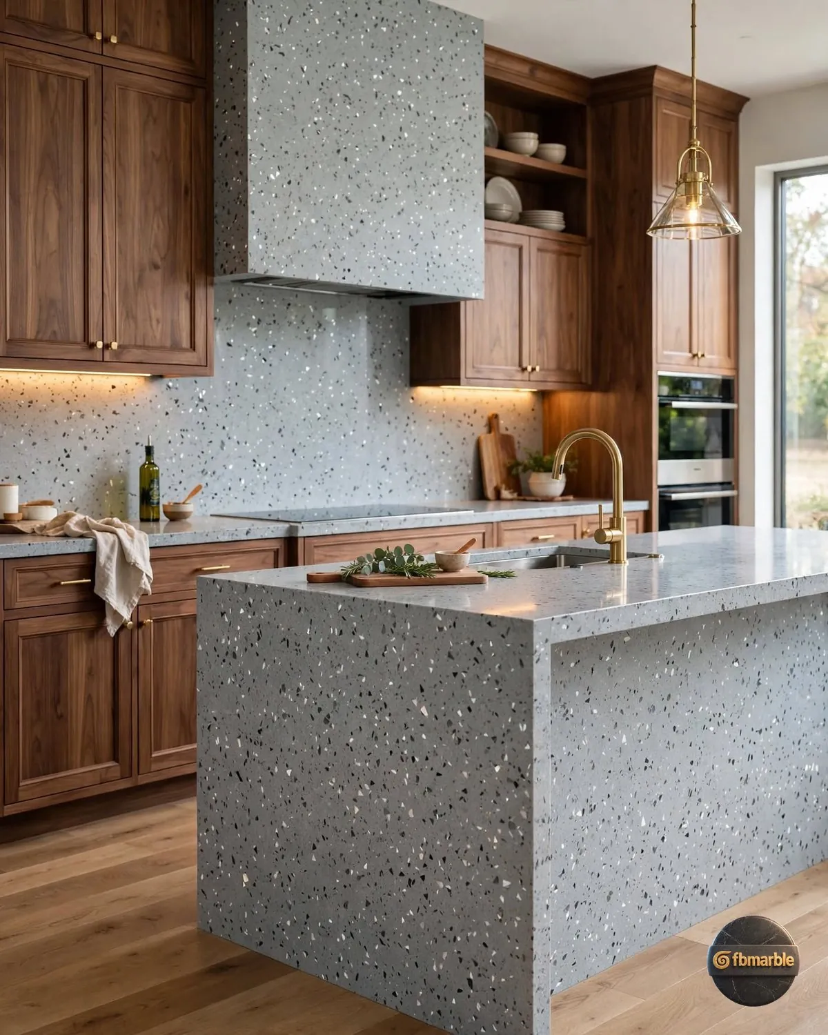 Gulf Grey Quartz kitchen