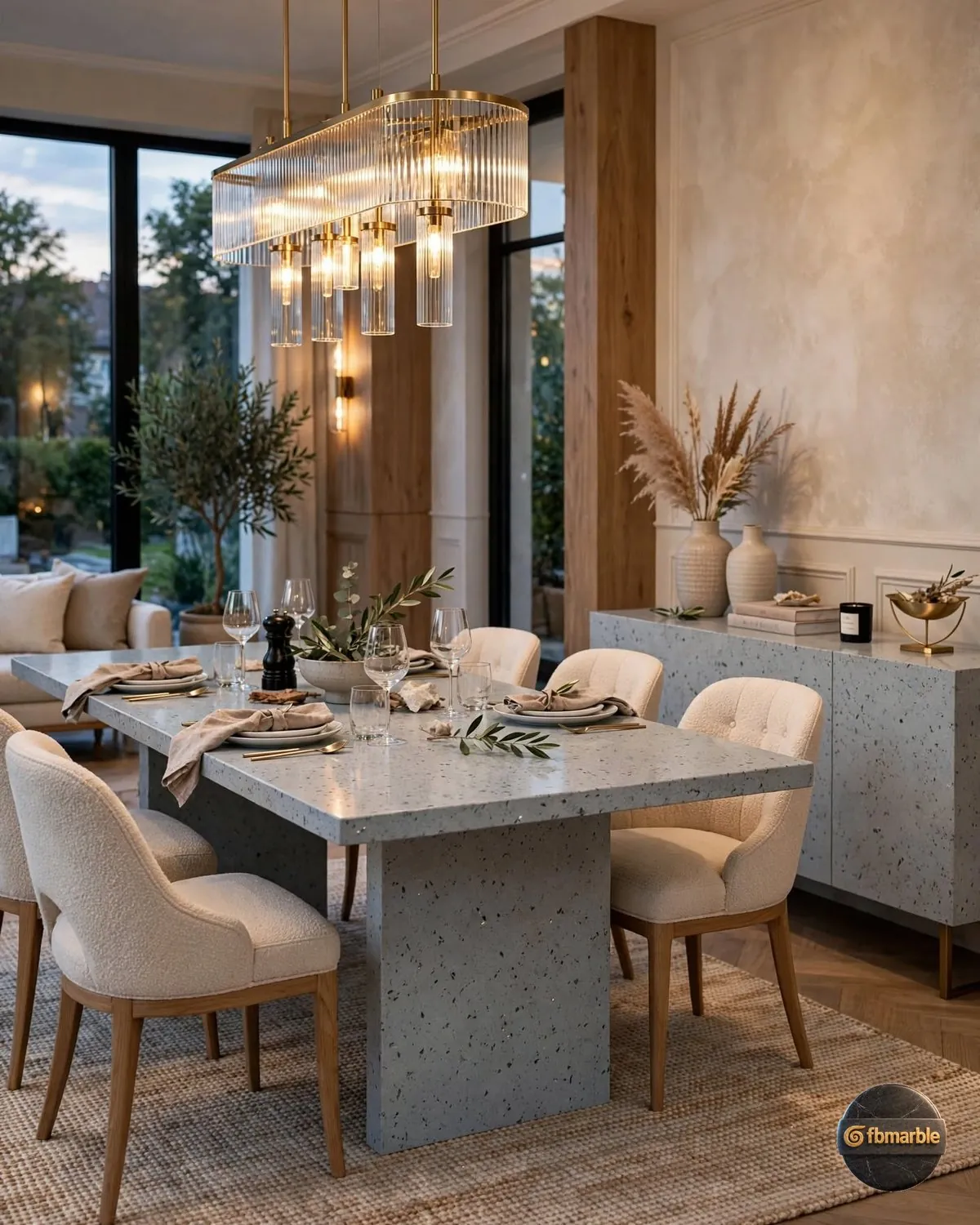 Gulf Grey Quartz living room feature wall