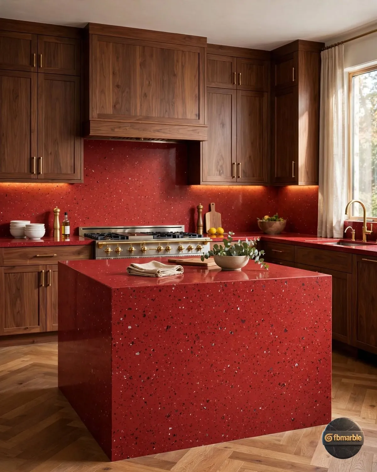 Gulf Red Quartz dining area