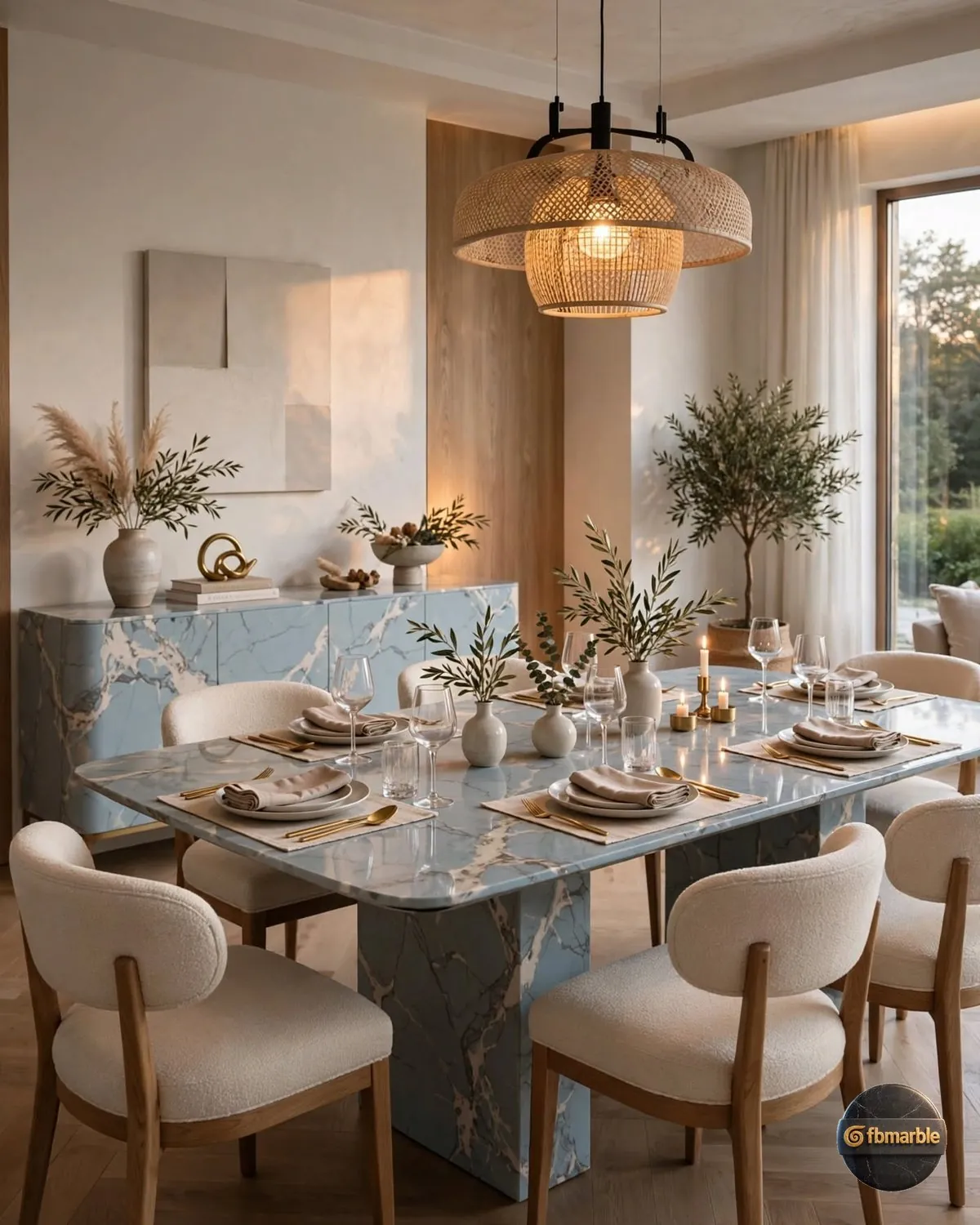 Ice Berg Quartz dining area