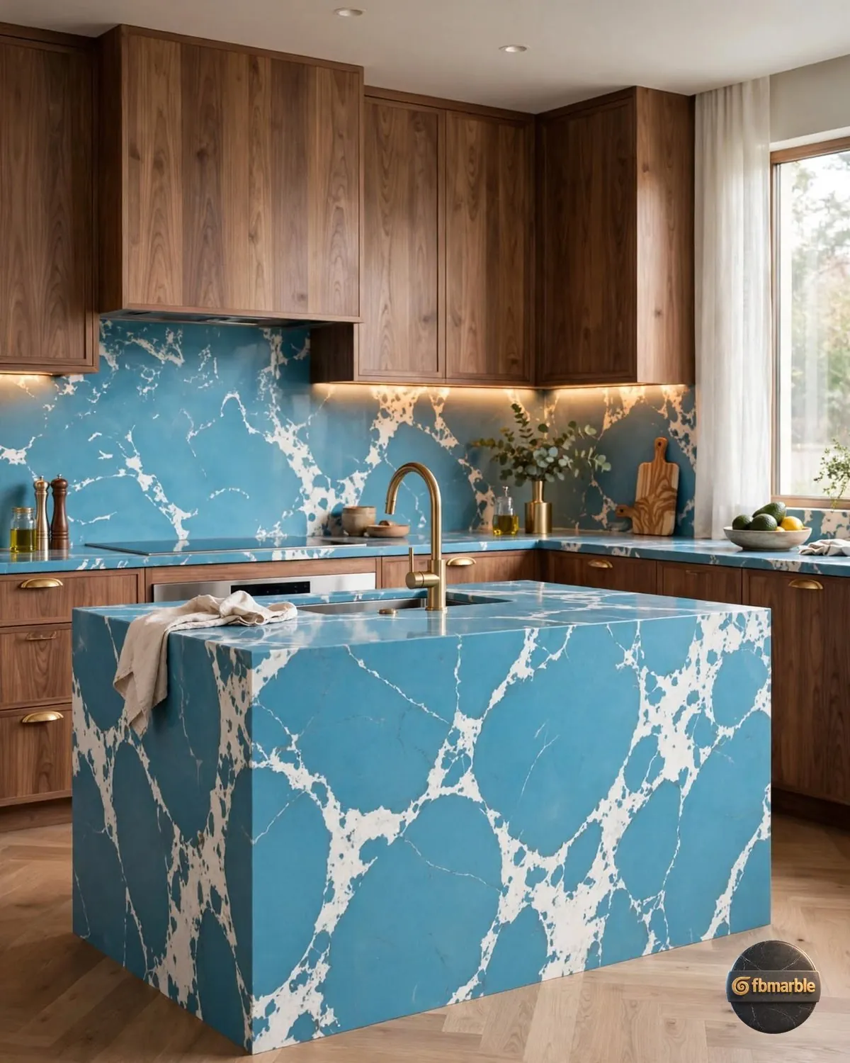 Ice Blue 2 Quartz bathroom