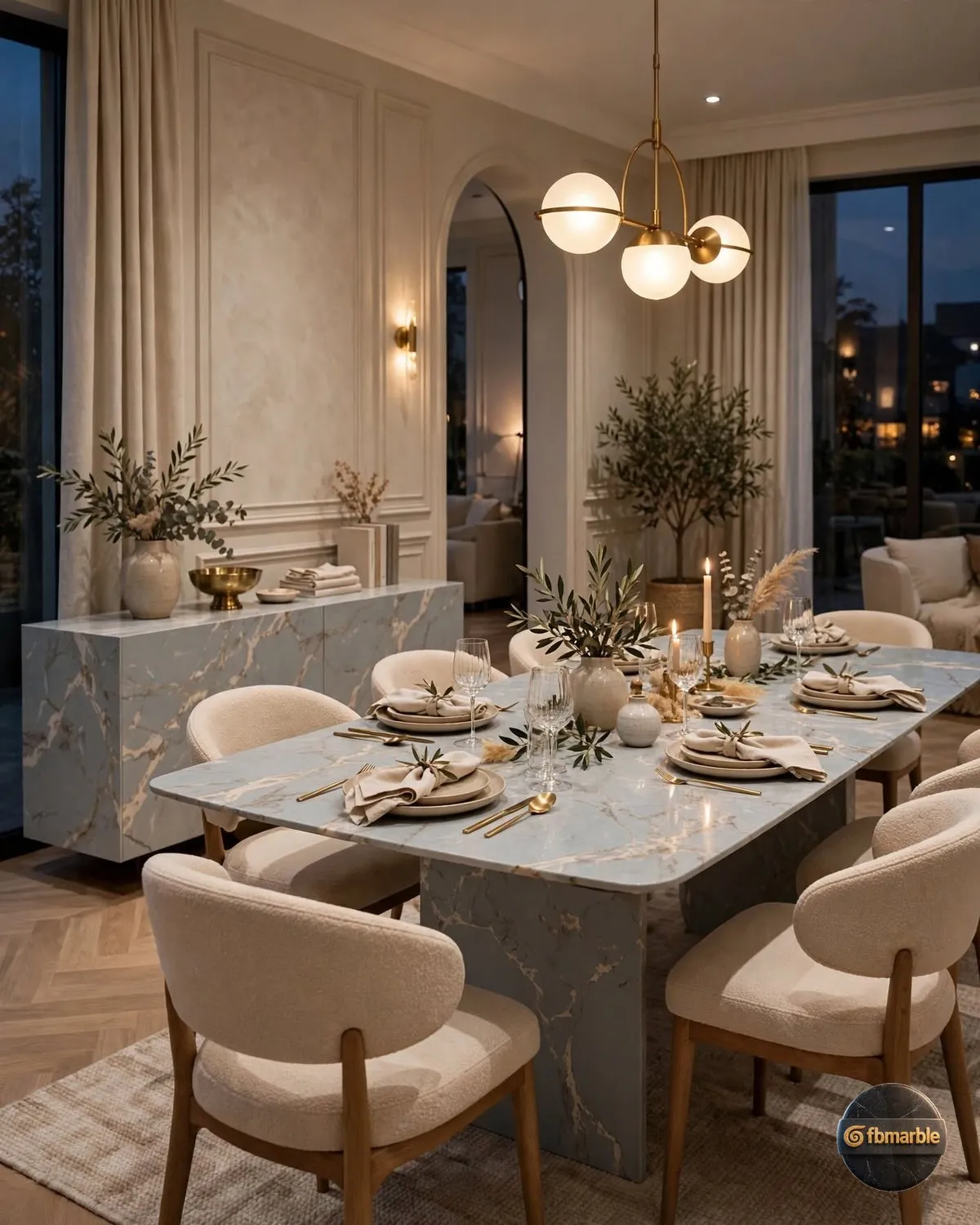 Ice Blue Quartz kitchen