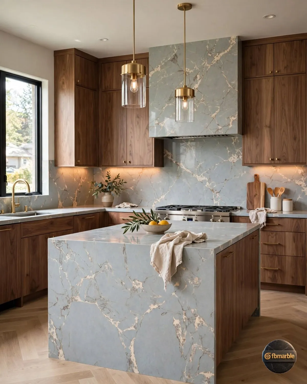 Ice Blue Quartz dining area