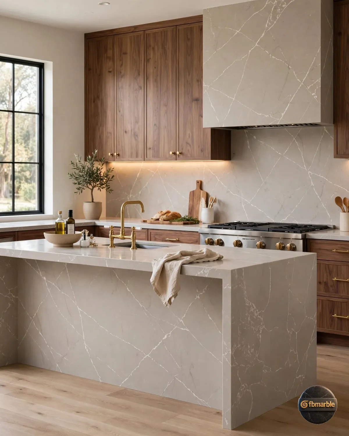 Majestic Grey Quartz kitchen