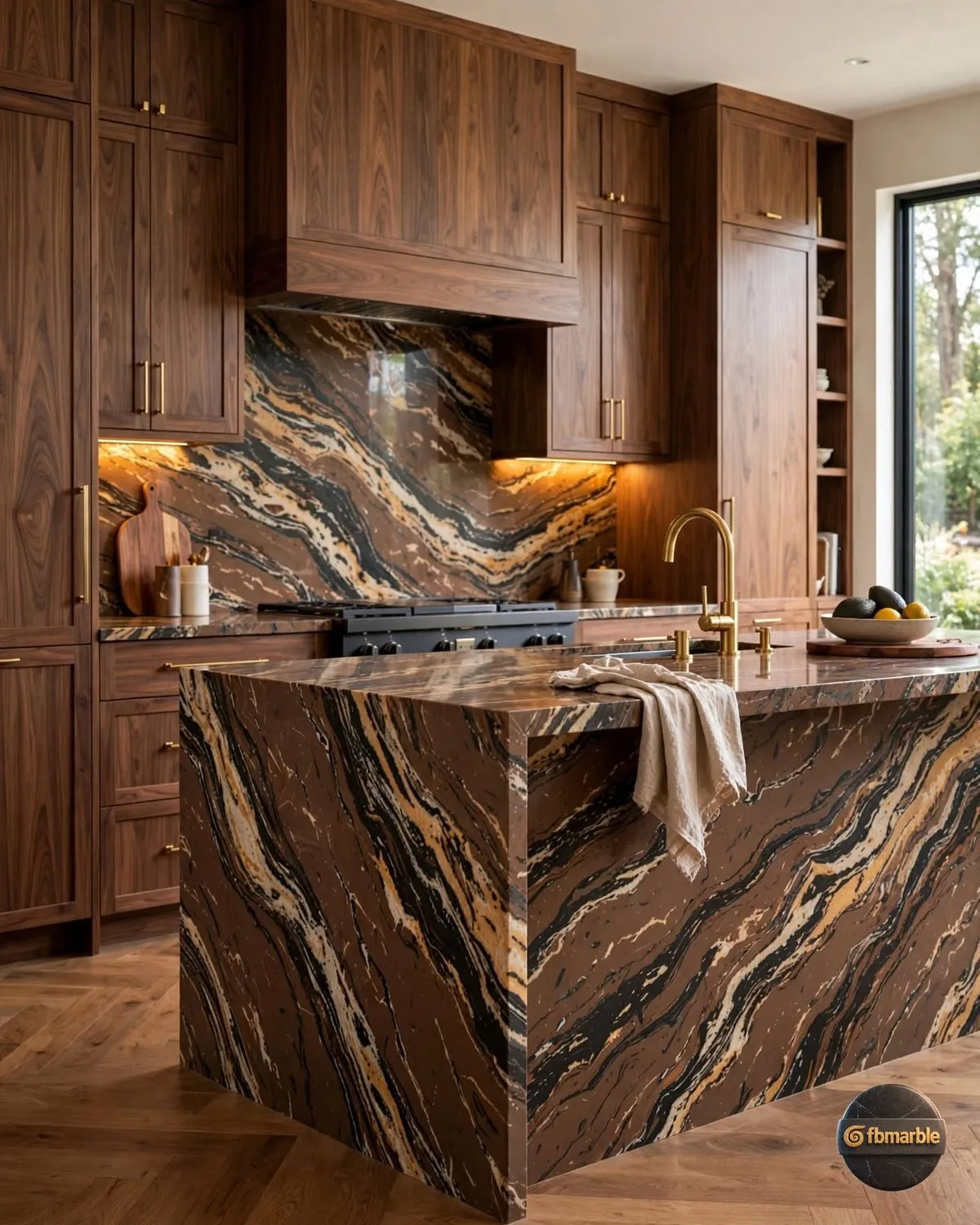 Mocha Coffee Quartz kitchen