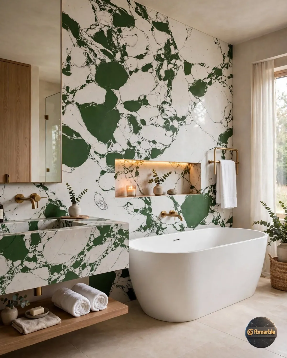 Panda Green Quartz bathroom
