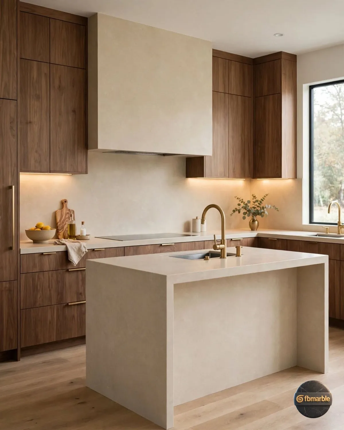 Royal Cream Quartz kitchen