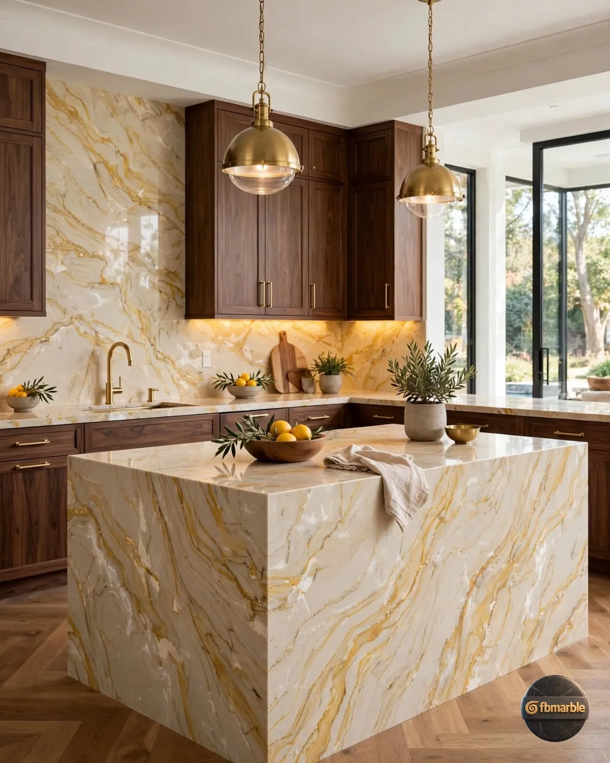 Royal Gold Quartz kitchen