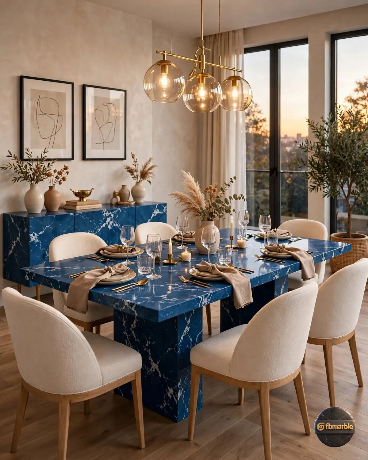 Sapphire Blue Quartz kitchen
