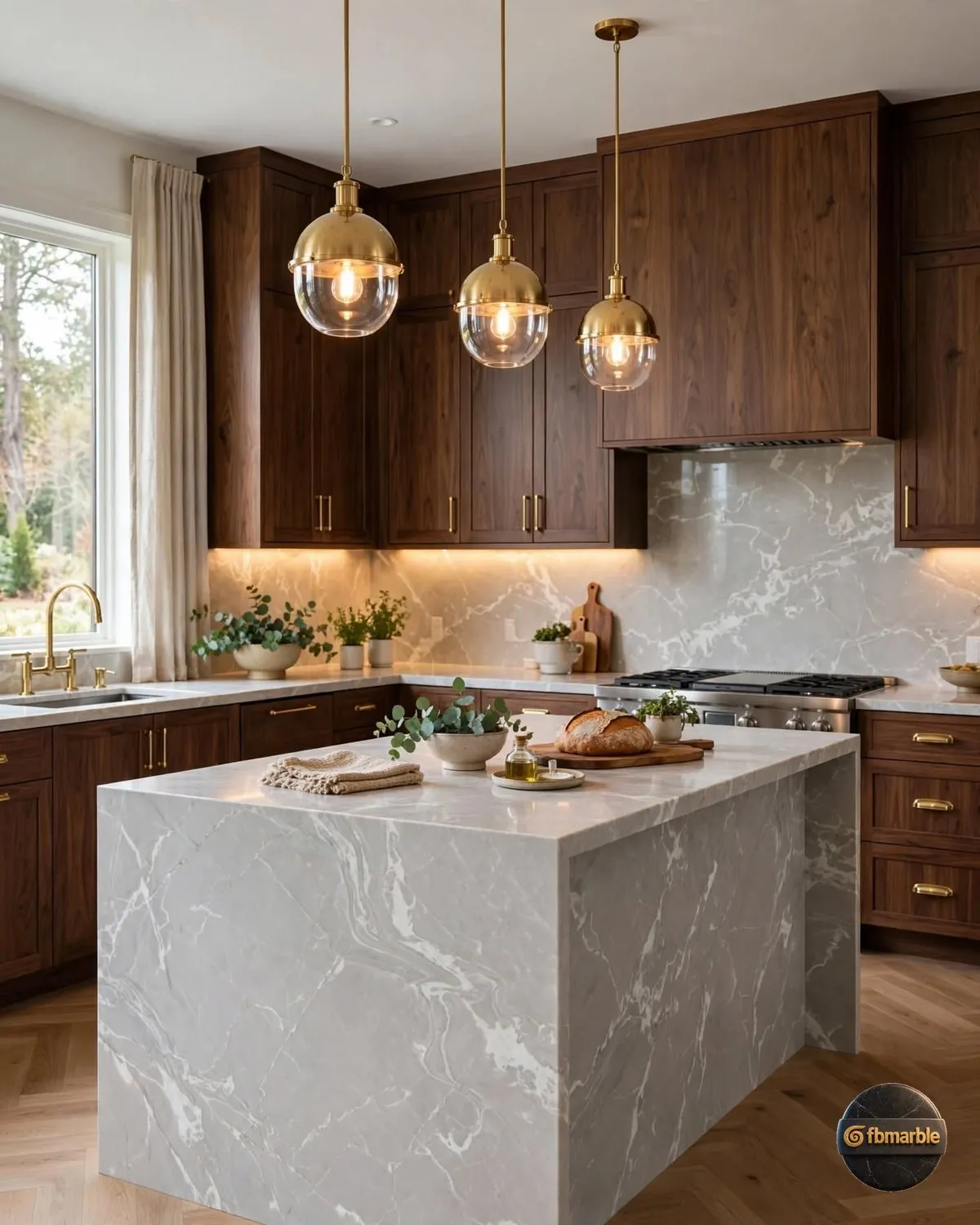 Snap White Quartz kitchen