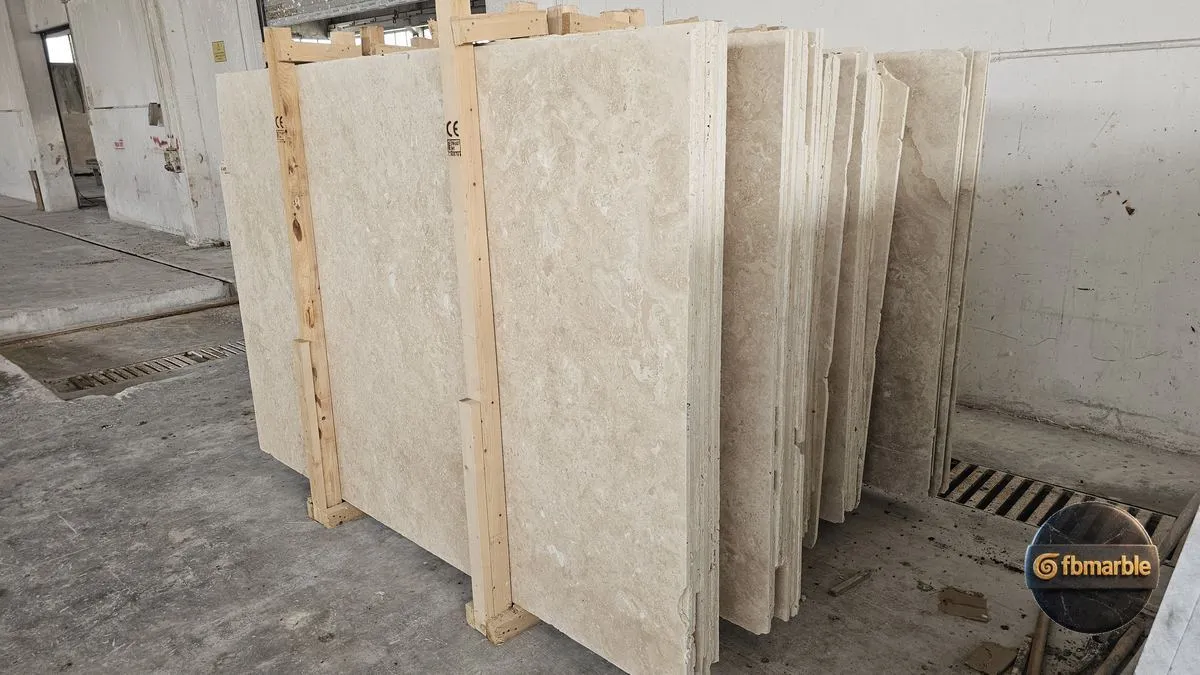 Filled Travertine photo 3 – filled & honed travertine with a smooth, closed surface