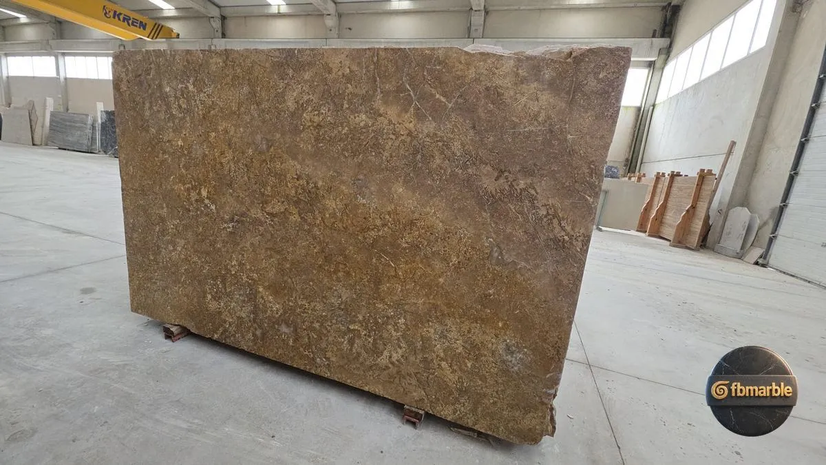 Noce Travertine photo 8 – Noce walnut-brown cross-cut travertine