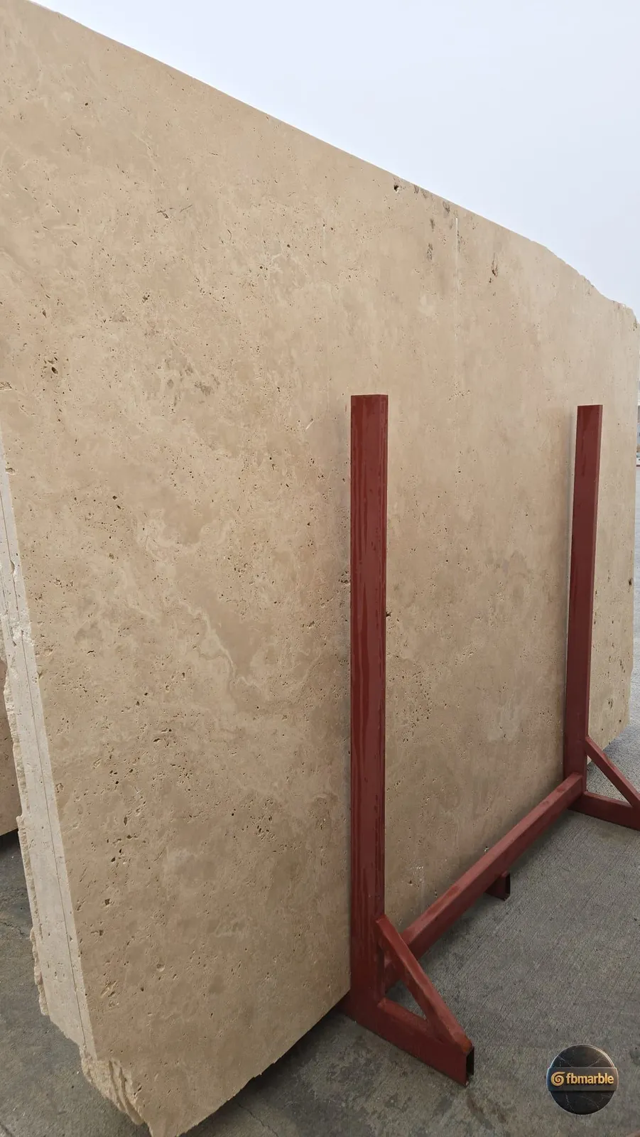 Polished Travertine – polished glossy beige travertine, 20mm polished slab