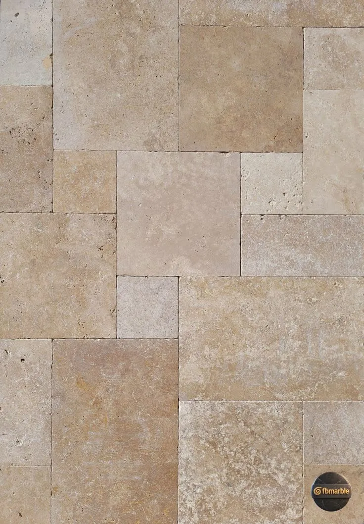 Tumbled Travertine photo 3 – tumbled travertine tiles with rounded, aged edges