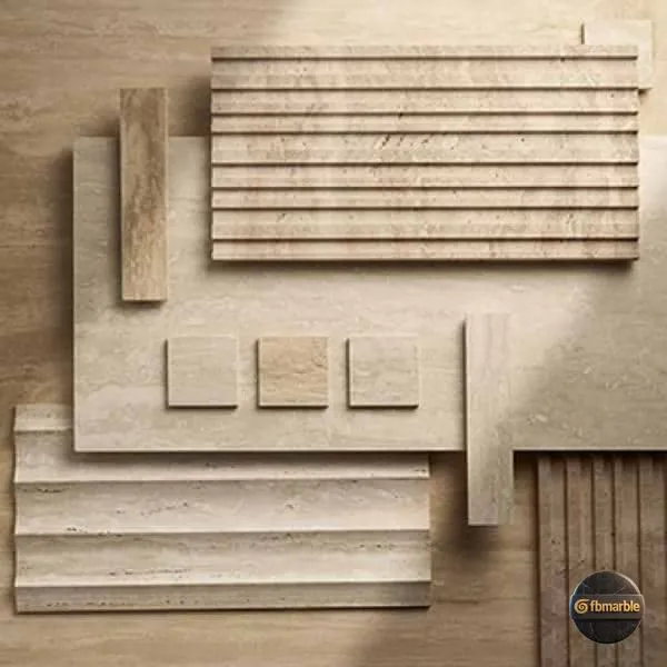 Turkish Travertine photo 3 – light Turkish travertine tiles in modular pattern